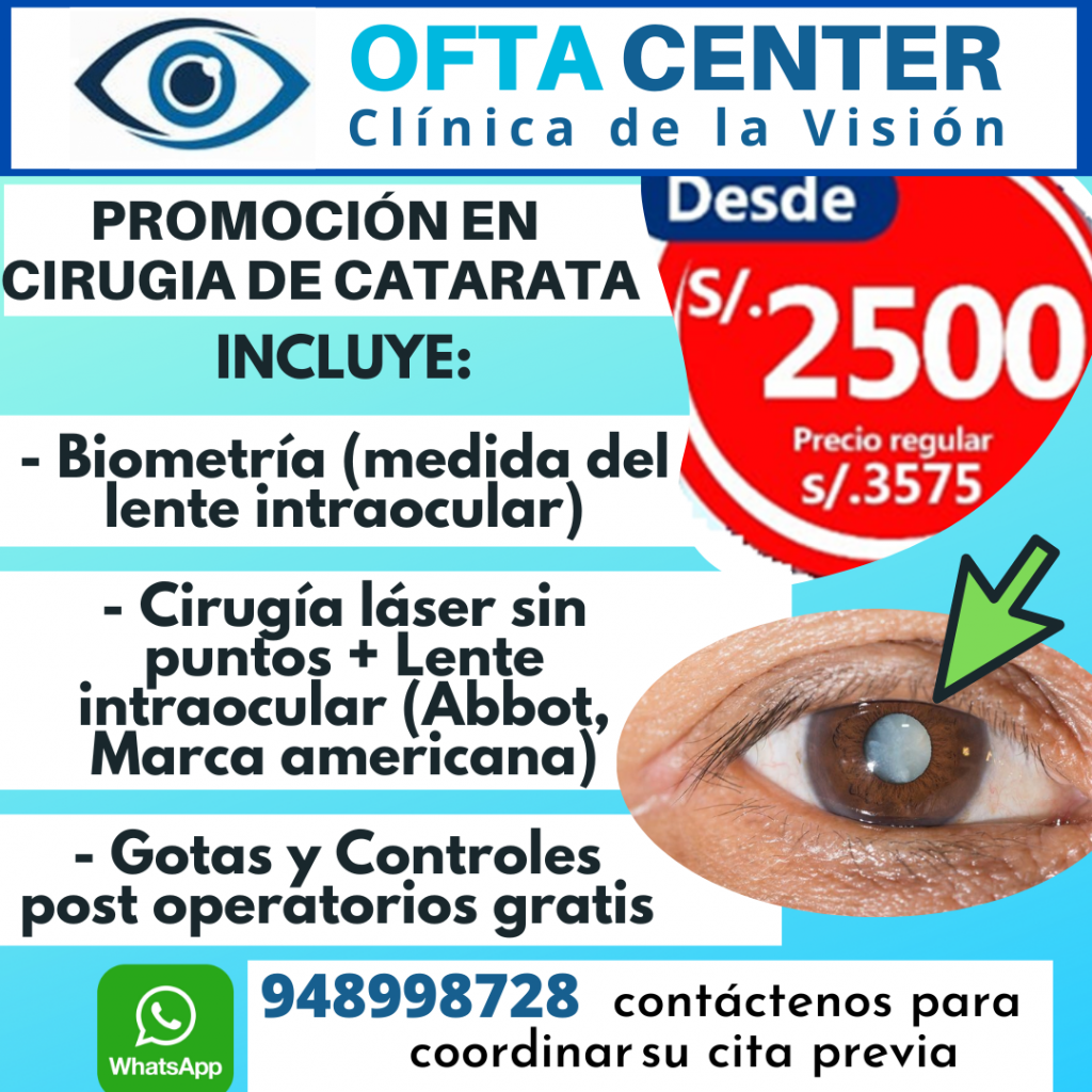 Oferta Cirugía de Catarata OFTACENTER Oferta Cirugía de Catarata OFTACENTER
